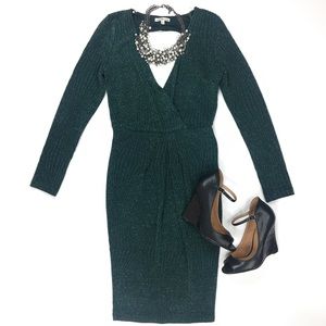 charlotte russe • green shimmer dress